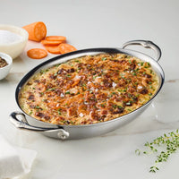 Hestan - Provisions 5.5 Qt Oval Large Clad Stainless Steel Au Gratin - 31723