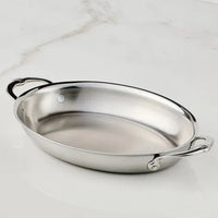 Hestan - Provisions 5.5 Qt Oval Large Clad Stainless Steel Au Gratin - 31723