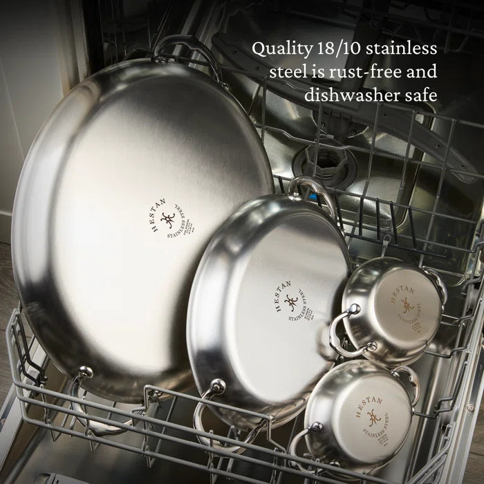 Hestan - 2.0 Qt Oval Medium Clad Stainless Steel Au Gratin - 31722