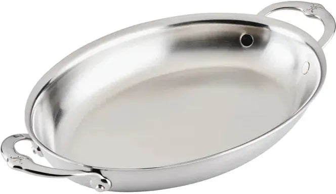 Hestan - Provisions 5.5 Qt Oval Large Clad Stainless Steel Au Gratin - 31723