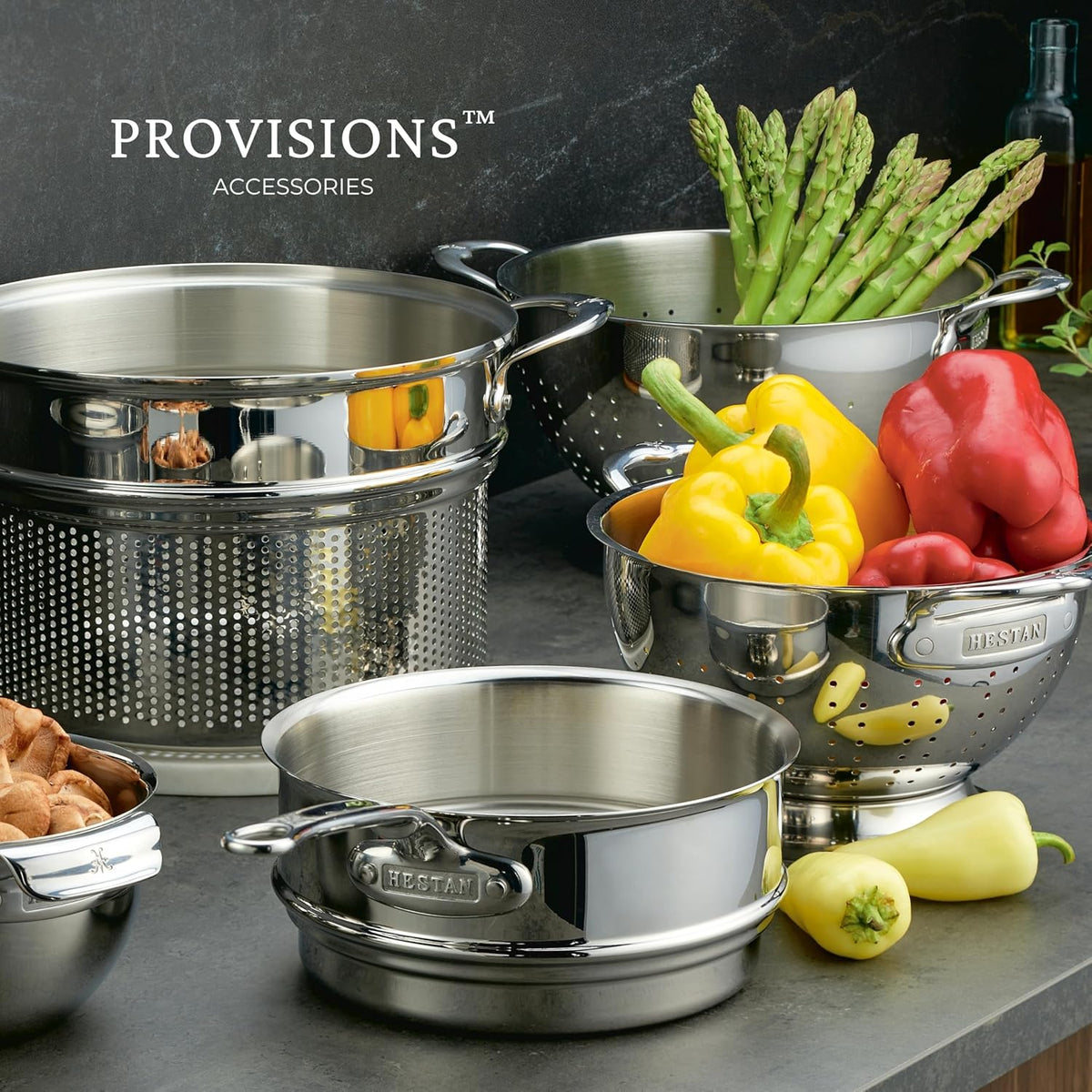 Hestan - Provisions 8 Qt Silver Stainless Steel Pasta Insert - 71048