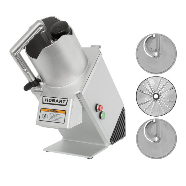 Hobart - 1/2 HP Full Moon Pusher Continuous Feed Food Processor with 3 Disc Blades - FP150-1A