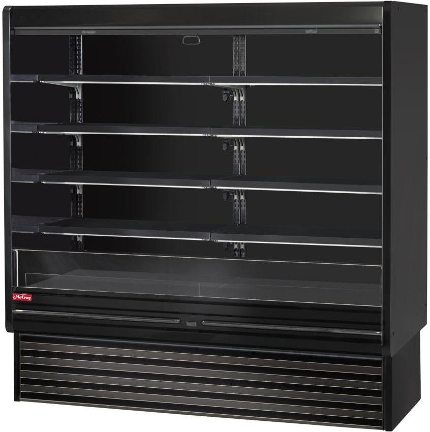Howard-McCray - 75" Black Vertical Dairy Open Air Merchandiser - SC-OD35E-6-B-LED
