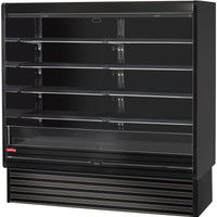 Howard-McCray - 75" Black Vertical Dairy Open Air Merchandiser - SC-OD35E-6-B-LED