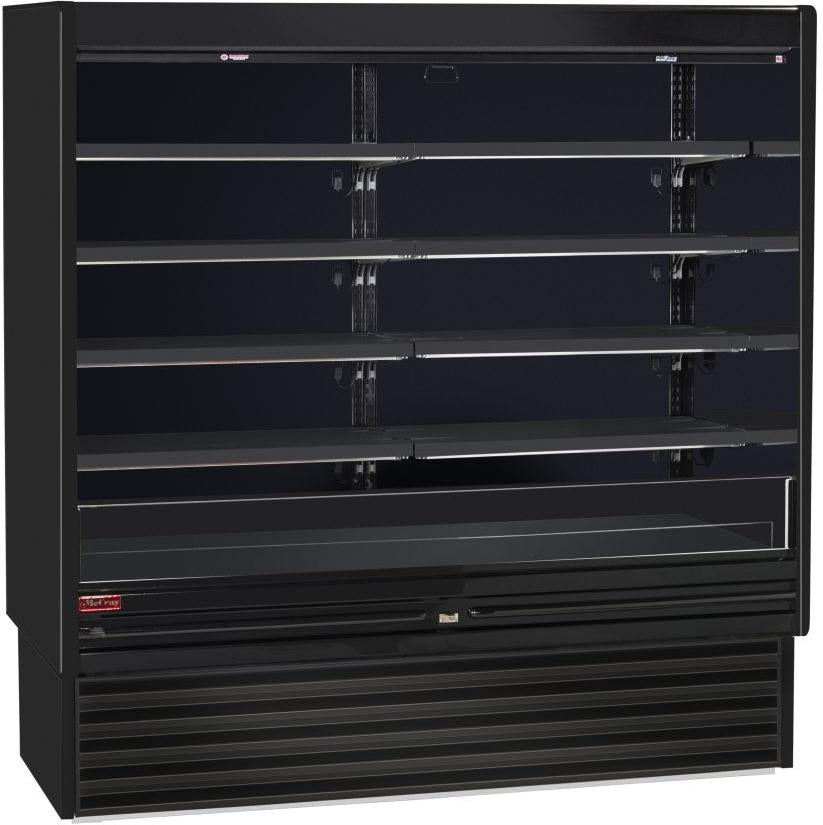Howard-McCray - 75" Black Vertical Dairy Open Air Merchandiser - SC-OD35E-6-B-LED