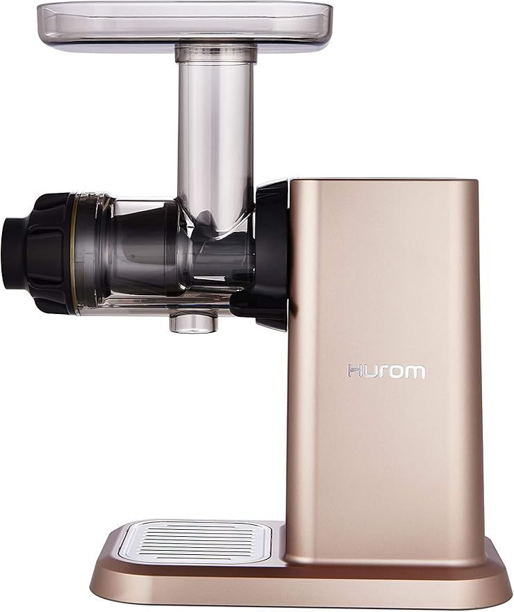 Hurom - Champagne (Rose Gold) Horizontal Vegetable and Fruit Juicer - GI-LBB08