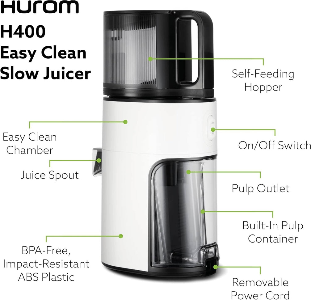 Hurom - H400 White Slow Juicer - H400-BBC05WW
