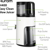 Hurom - H400 White Slow Juicer - H400-BBC05WW