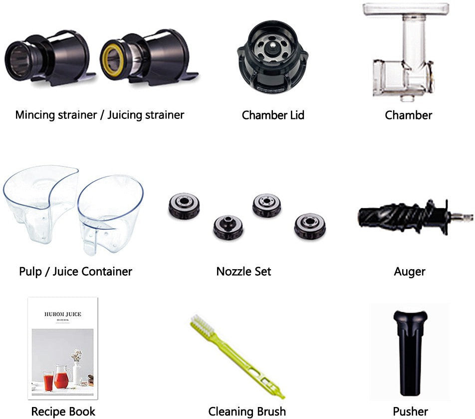 Hurom - Silver Horizontal Vegetable and Fruit Juicer - GI-SBB08