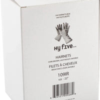 Hy-Five - 22" Brown Regular Hairnet, 144/Pk - 109IR