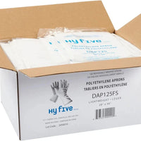 Hy-Five - 28" x 46" White 1.25 Mil Apron, 10x100/Pk - DAP125