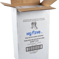 Hy-Five - 28" x 46" White 1.25 Mil Apron, 10x100/Pk - DAP125
