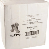 Hy-Pax - 21" Brown Hairnets, 100/Bg - 109HP-21BRC