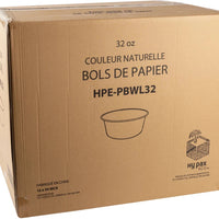 Hy-Pax - 32 Oz Paper Kraft Bowl, 50 x 12/Cs - HPE-PBWL32