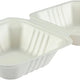 Hy-Pax - 6" X 6" Bagasse Hinged Container,4/125/Pk - HP-BAG-6CLM-C