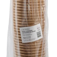 Hy-Pax - 8 Oz Paper Kraft Container, 100/Cs - HPE-PBWL08