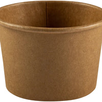 Hy-Pax - 8 Oz Paper Kraft Container, 100/Cs - HPE-PBWL08