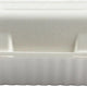 Hy-Pax - 9" X 6" 3" Bagasse Hinged Container, 200/Cs - HP-BAG-9CLM6-C