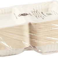 Hy-Pax - 9" X 6" 3" Bagasse Hinged Container, 200/Cs - HP-BAG-9CLM6-C