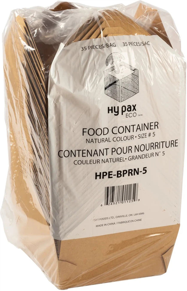 Hy-Pax - Natural Take Out Container, 140/Cs - HPE-BPRN-5