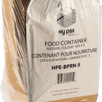 Hy-Pax - Natural Take Out Container, 140/Cs - HPE-BPRN-5