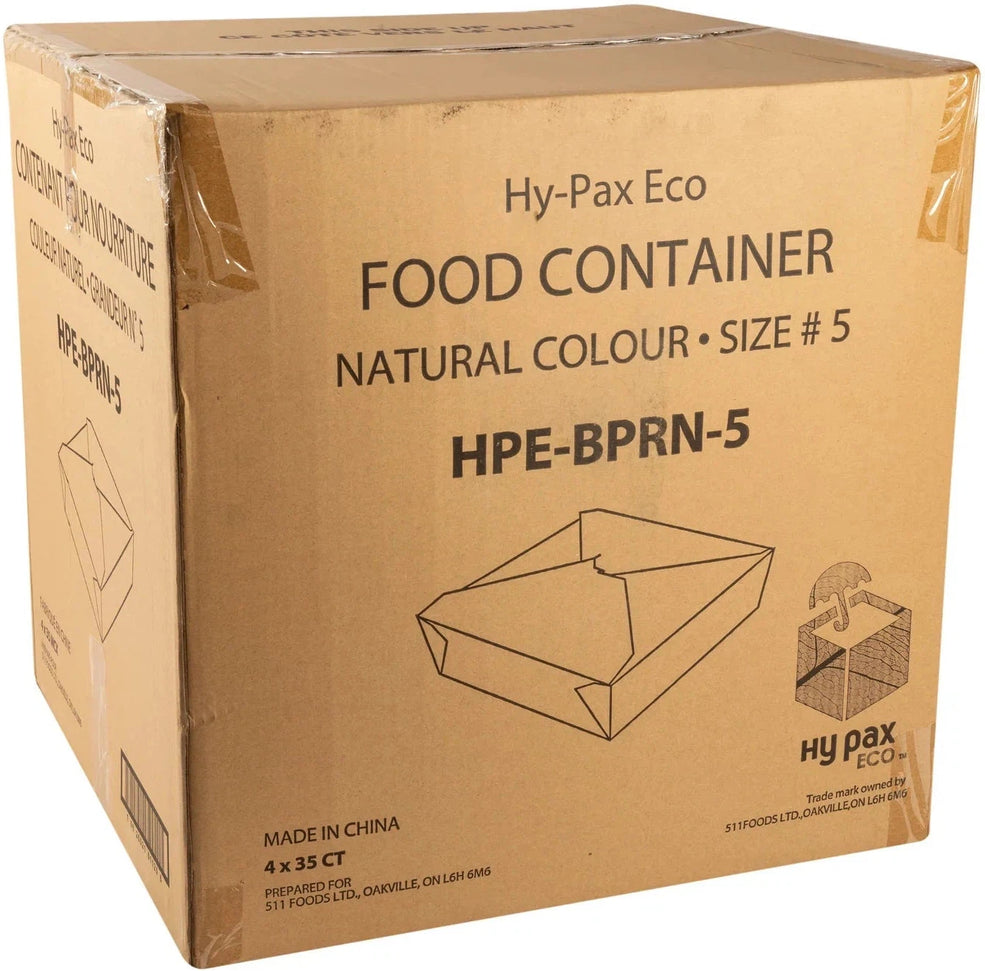 Hy-Pax - Natural Take Out Container, 140/Cs - HPE-BPRN-5