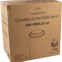 Hy-Pax - PP Dome Lid For 32 Oz Bowl, 100 x 6/Cs - HPE-PBWL32-LD