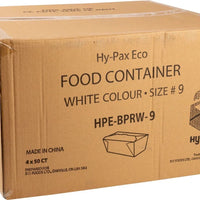 Hy-Pax - White Take Out Container, 200/Cs - HPE-BPRW-9