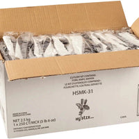 Hy-Stix - 3 In 1 Black Cutlery Kit, 250/Cs - HSMK-31-500