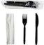 Hy-Stix - 3 In 1 Black Cutlery Kit, 250/Cs - HSMK-31-500
