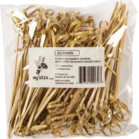 Hy-Stix - 4" Bamboo Knotted Skewer, 1000/Cs - 82-084KN-RP