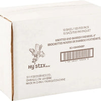Hy-Stix - 4" Bamboo Knotted Skewer, 1000/Cs - 82-084KN-RP