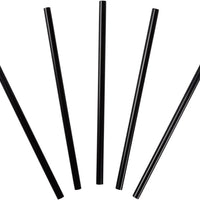Hy-Stix - 6" Black Milk Shake Super Straw , 1/2500/Pk - STR-CSP-6BK