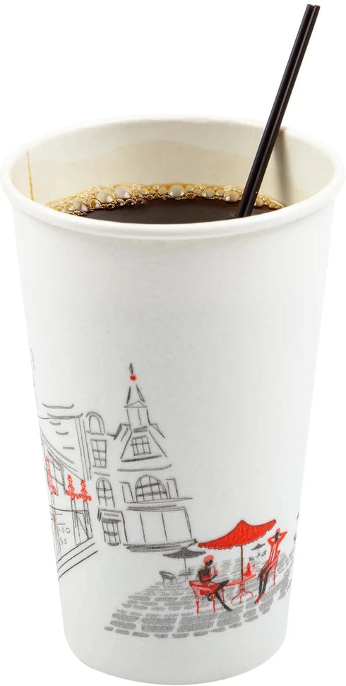 Hy-Stix - 7" Plastic Brown Flat Coffee Stirrer, 850/Box - HSCS-7BR