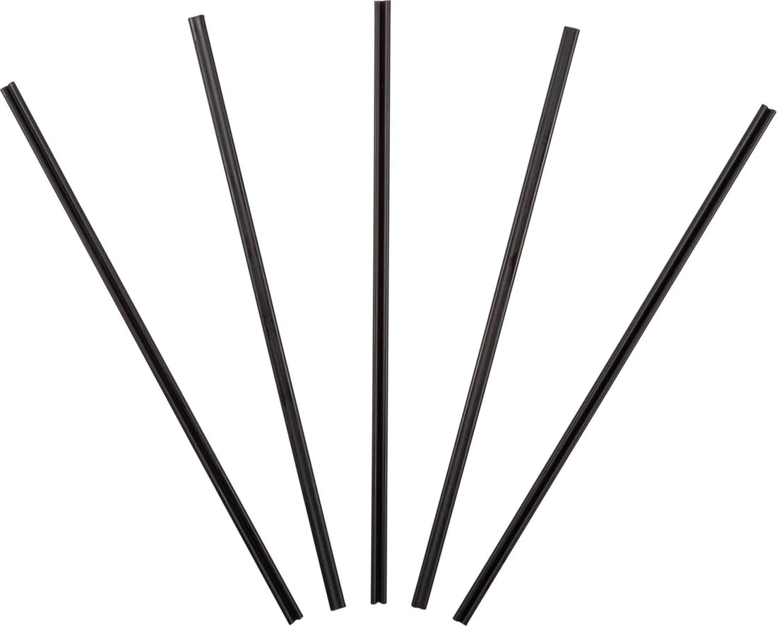 Hy-Stix - 7" Plastic Brown Flat Coffee Stirrer, 850/Box - HSCS-7BR