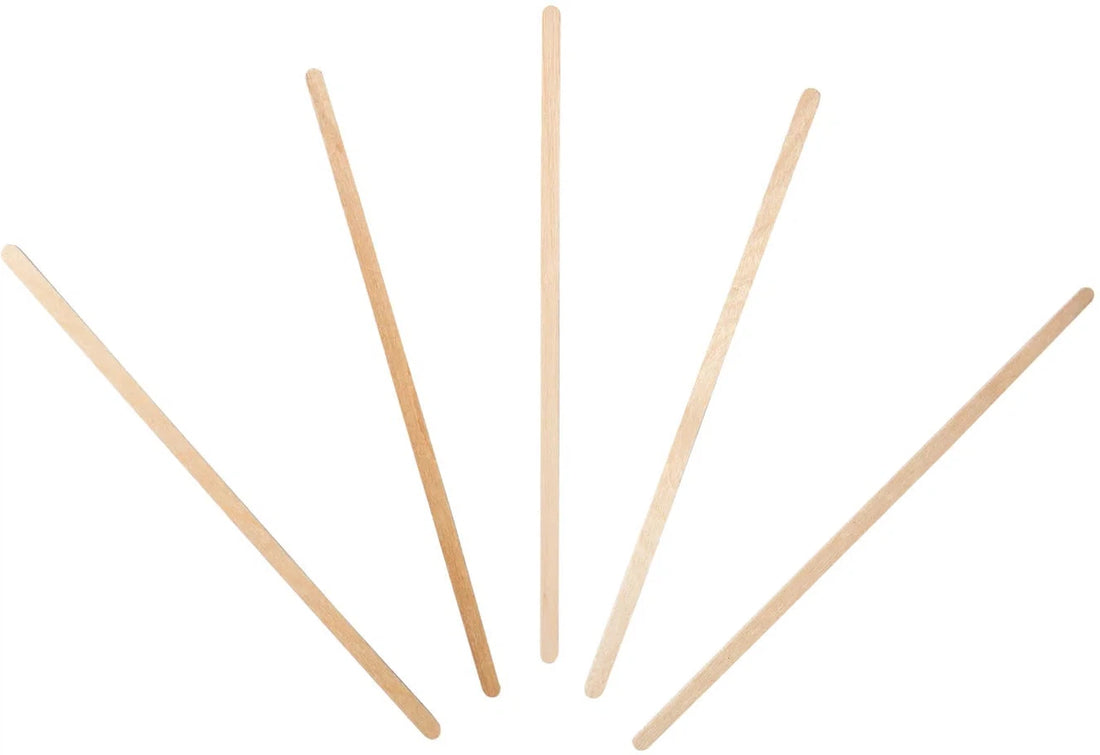 Hy-Stix - 7" Wooden Round End Coffee Stirrers , 1000/Box - 80-414C
