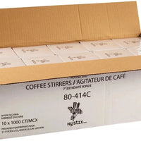 Hy-Stix - 7" Wooden Round End Coffee Stirrers , 1000/Box - 80-414C