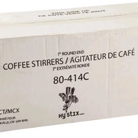 Hy-Stix - 7" Wooden Round End Coffee Stirrers , 1000/Box - 80-414C