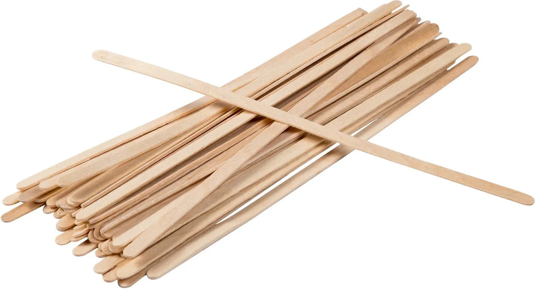 Hy-Stix - 7" Wooden Round End Coffee Stirrers , 1000/Box - 80-414C