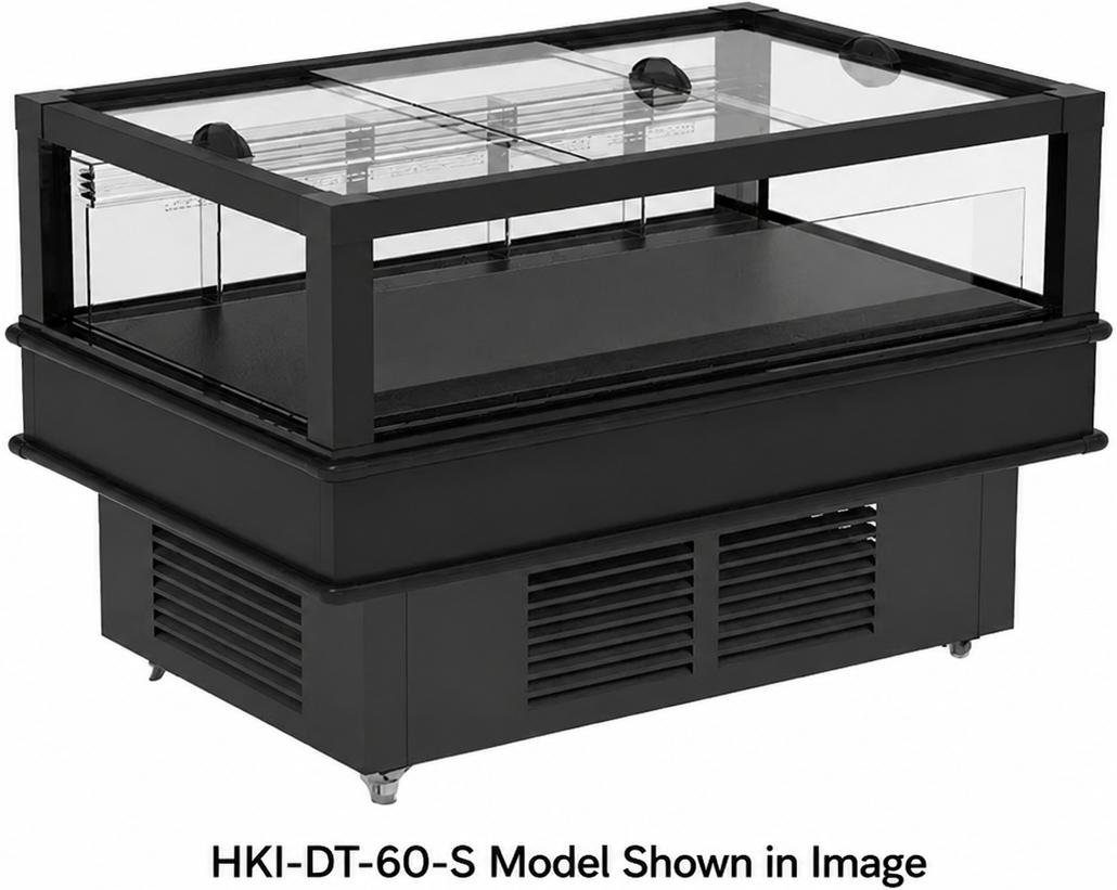 Hydra-Kool - 100" Freezer & Refrigerator Dual Temperature Display Case - HKI-DT-100-S