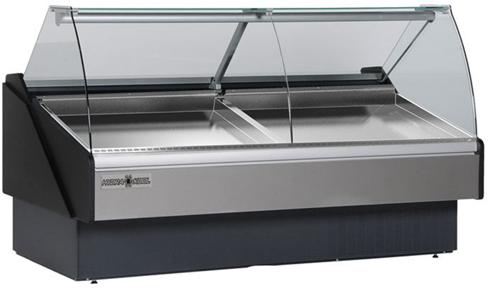 Hydra-Kool - 100" Seafood Case Curved Glass Remotely Cooled - KFM-SC-100-R
