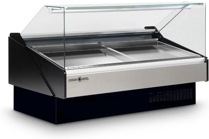 Hydra-Kool - 100" Seafood Case Flat Glass Remotely Cooled - KFM-SF-100-R