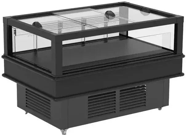 Hydra-Kool - 60" Freezer & Refrigerator Dual Temperature Display Case - HKI-DT-60-S
