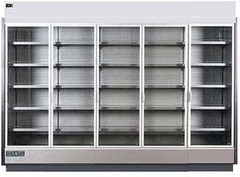 Hydra-Kool - Gray & Silver Five Section Self-Contained, Merchandiser Refrigerator With Rear Door - KGV-MR-5-S