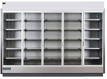 Hydra-Kool - Gray & Silver Five Section Self-Contained Merchandiser Refrigerator With Swing Door - KGV-MD-5-S