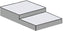 Hydra-Kool - Gray Two Level Step Shelf For KFM-100 and KPM-100 - KT012I - DISCONTINUED