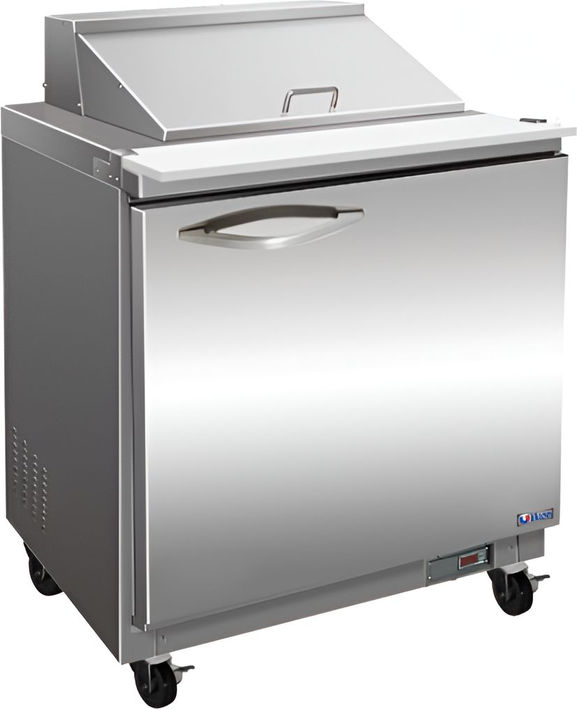 IKON - 29" Stainless Steel 2 Drawer One Section Sandwich/Salad Prep Table with Removable Polyethylene Cutting Board - ISP29-2D - DISCONTINUED