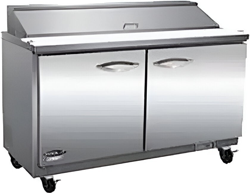 IKON - 36" Stainless Steel Two Section Sandwich/Salad Prep Table with 4 Drawer & Removable Polyethylene Cutting Board - ISP36-4D - DISCONTINUED