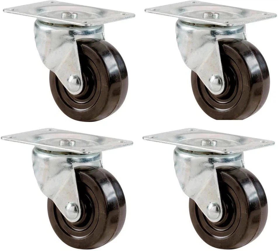 IKON - 5" Non-Adjustable Swivel, (2) Braked Fryer Casters, Pack of 4 - 119-0031