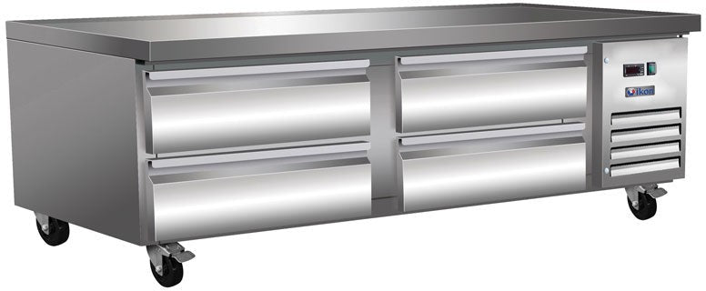 IKON - 50" Stainless Steel Electric Refrigerated Chef Base with 4 Drawers - ICBR74 (Special Order, ETA 3 Months)